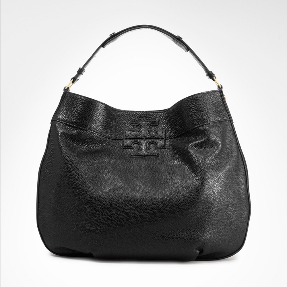 Tory Burch Black Leather Hobo Bag